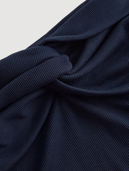 Off-Shoulder Twist Knot Crop