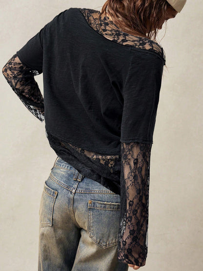 Asymmetrical Neck Knit Top