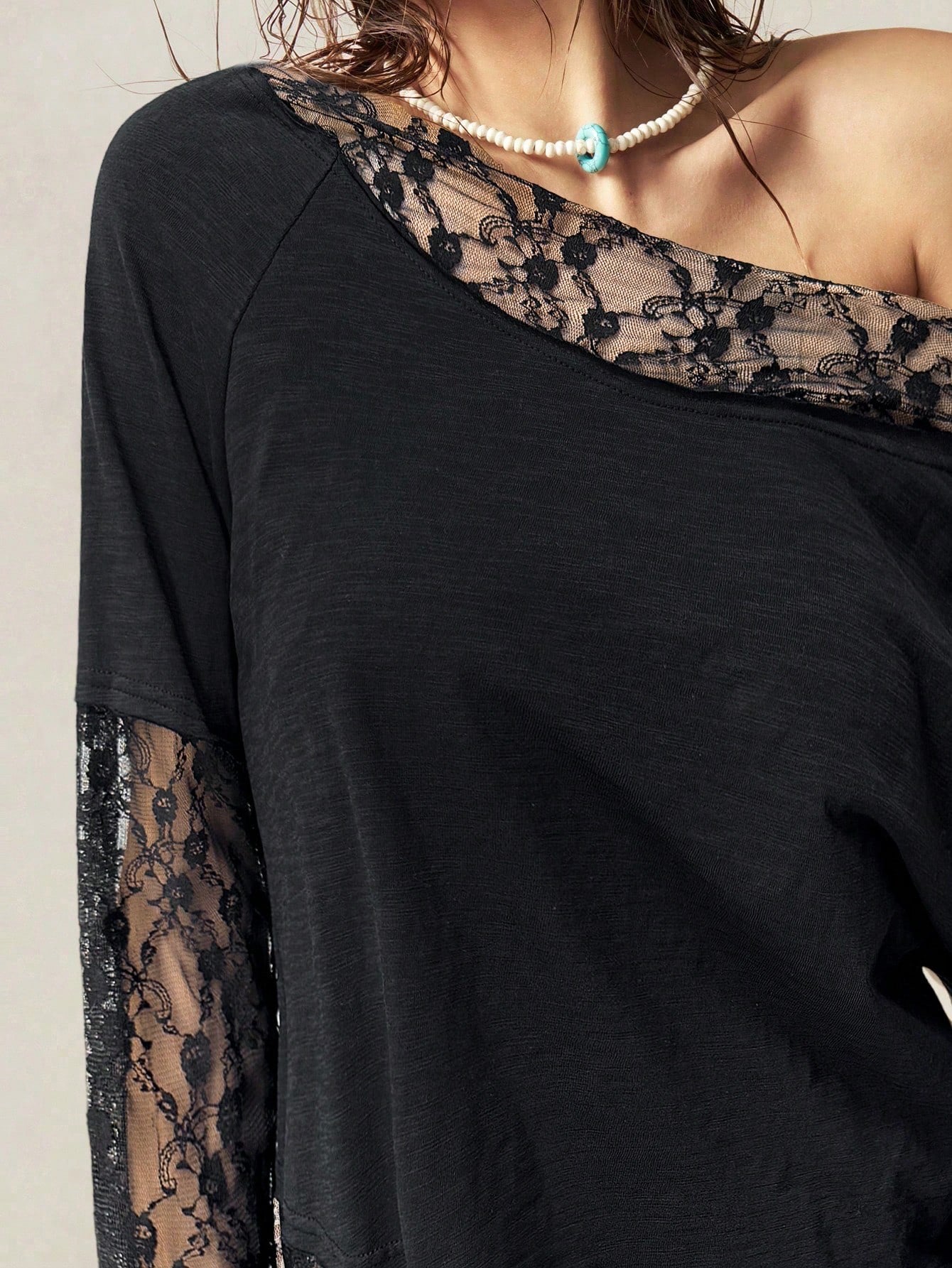 Asymmetrical Neck Knit Top