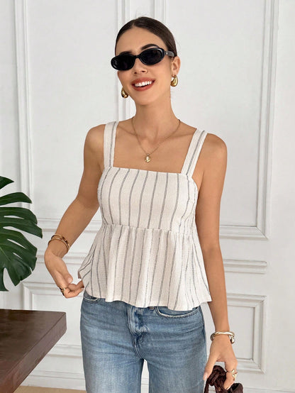 Floral Backless Tie-Up Cami