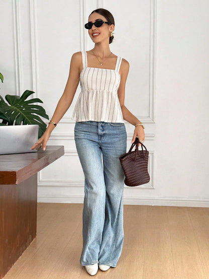Floral Backless Tie-Up Cami