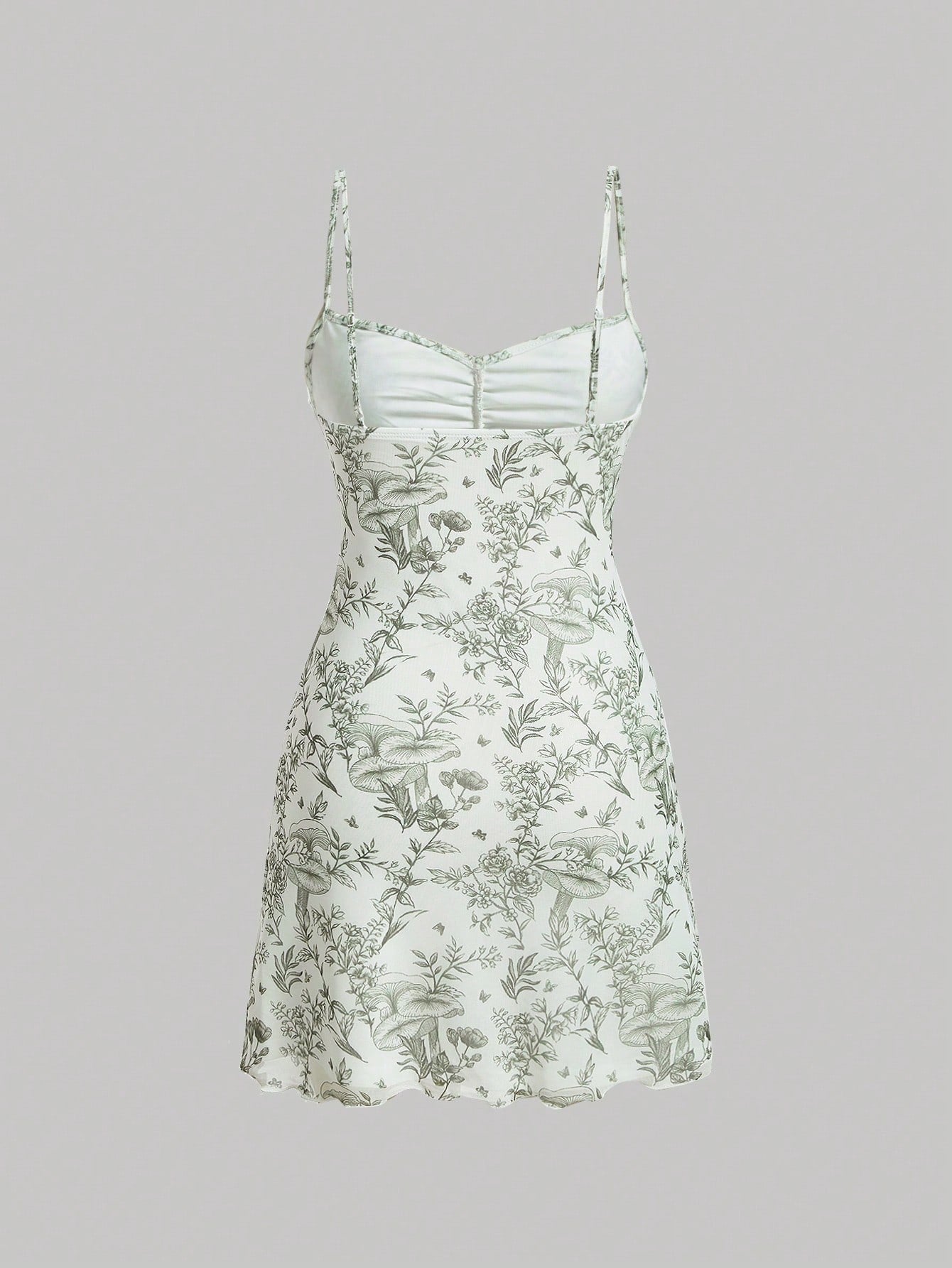 Floral Print Tie-Front Cami Mini Dress | Slim-Fit A-Line Knitted Summer Dress