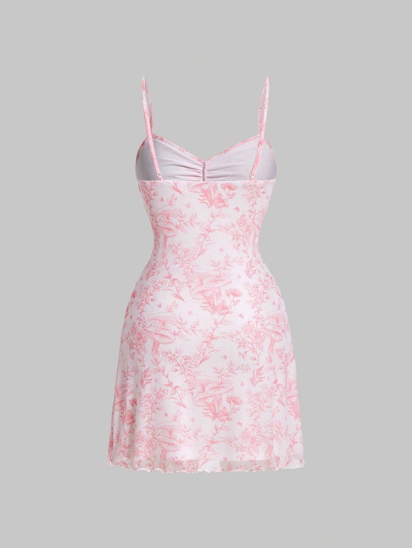 Floral Print Tie-Front Cami Mini Dress | Slim-Fit A-Line Knitted Summer Dress