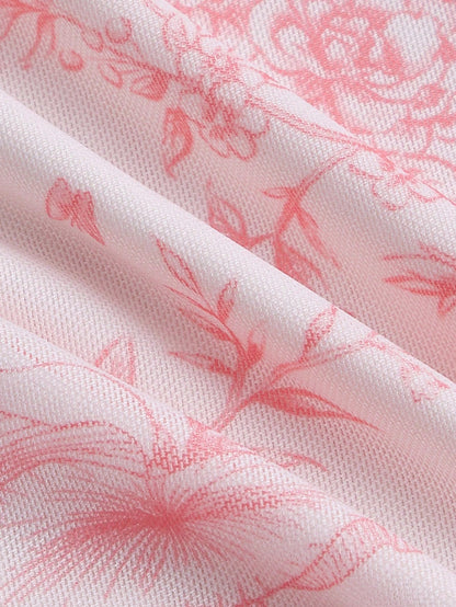 Floral Print Tie-Front Cami Mini Dress | Slim-Fit A-Line Knitted Summer Dress