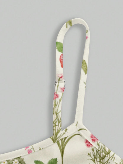 Printed Draped Neck Strap Mini Dress | Sleeveless Boho Slim-Fit A-Line Summer Going-Out Dress