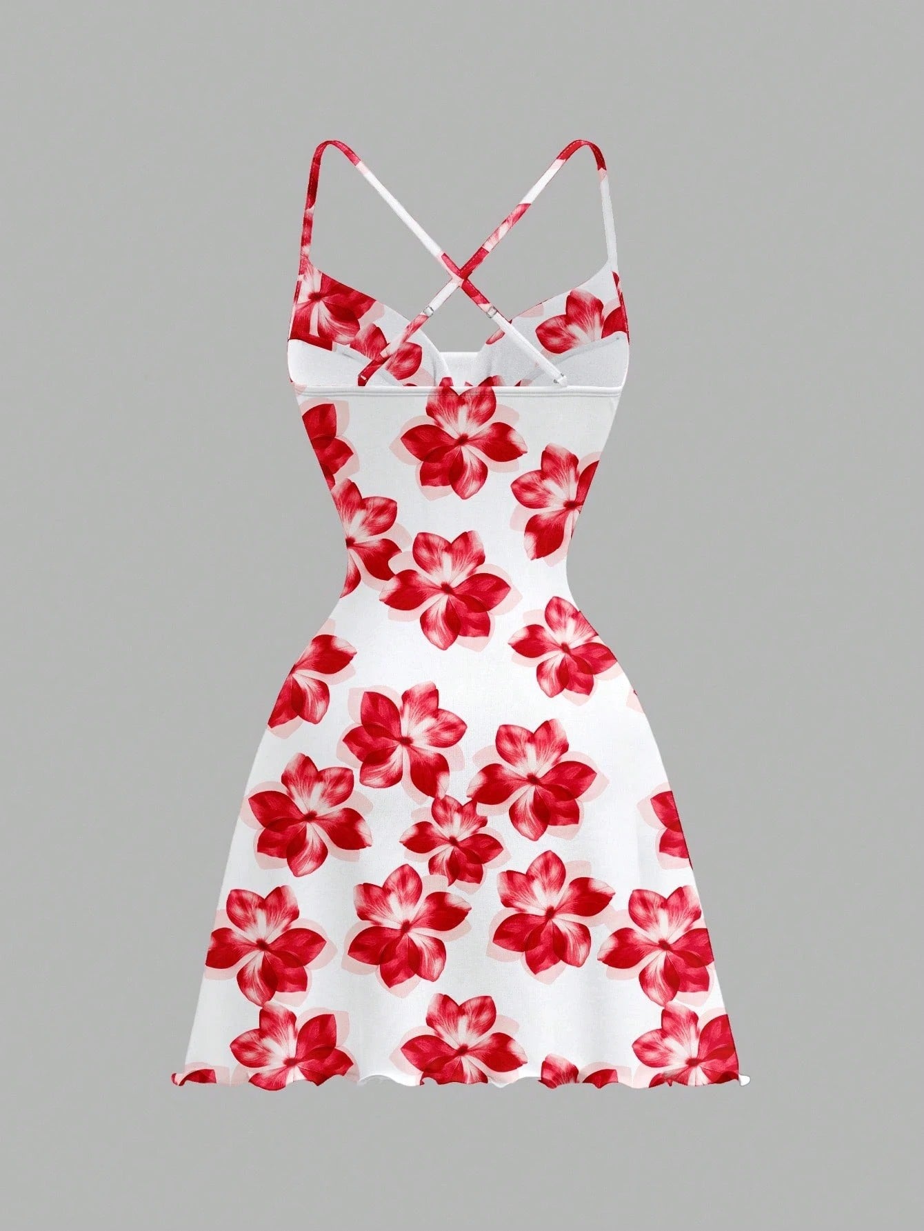 Printed Draped Neck Strap Mini Dress | Sleeveless Boho Slim-Fit A-Line Summer Going-Out Dress