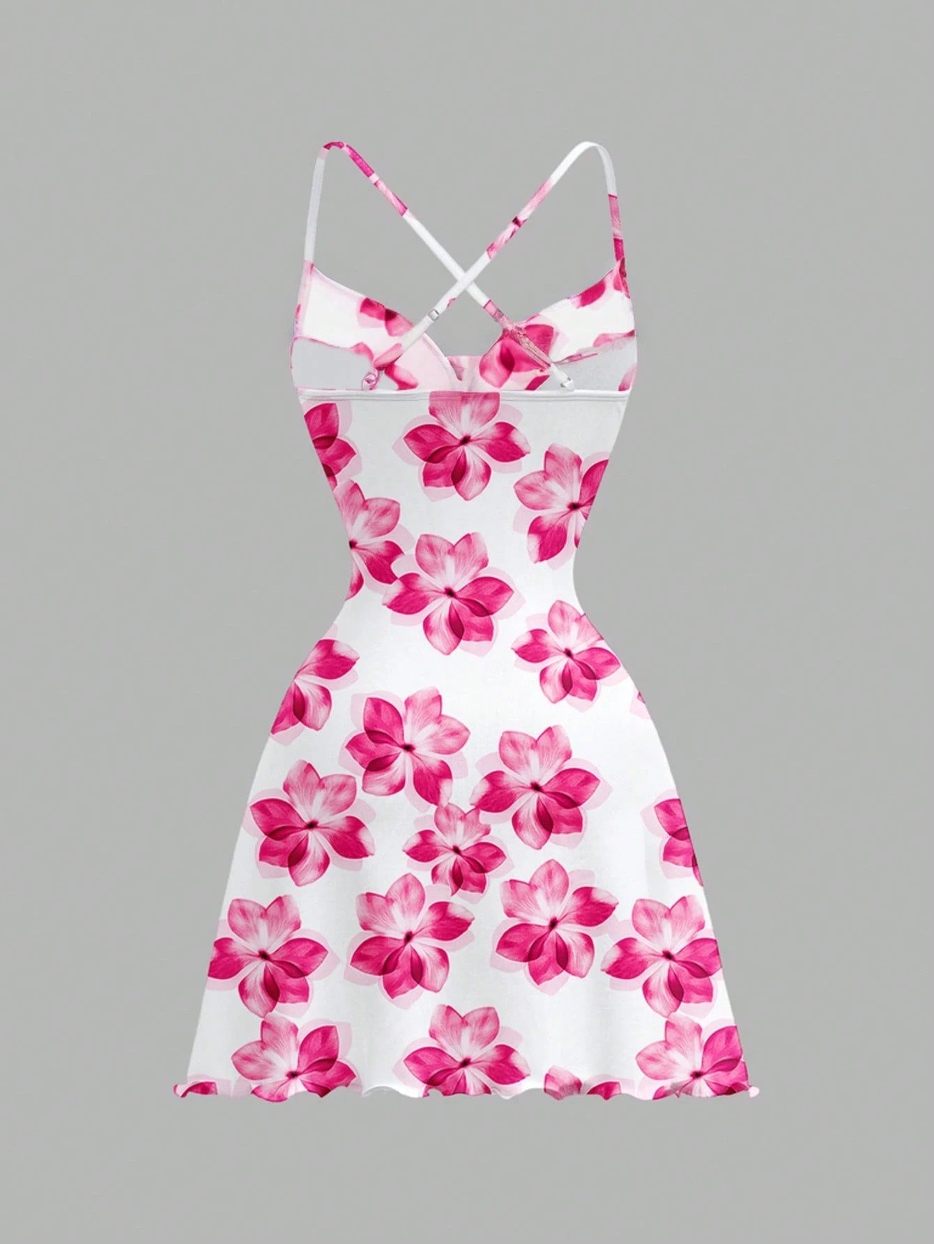 Printed Draped Neck Strap Mini Dress | Sleeveless Boho Slim-Fit A-Line Summer Going-Out Dress