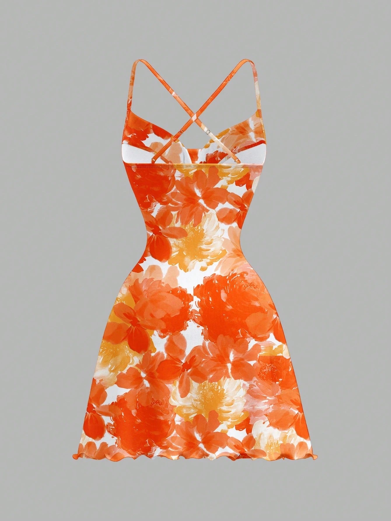 Printed Draped Neck Strap Mini Dress | Sleeveless Boho Slim-Fit A-Line Summer Going-Out Dress