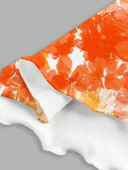 Printed Draped Neck Strap Mini Dress | Sleeveless Boho Slim-Fit A-Line Summer Going-Out Dress