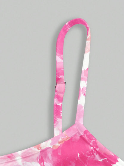 Printed Draped Neck Strap Mini Dress | Sleeveless Boho Slim-Fit A-Line Summer Going-Out Dress