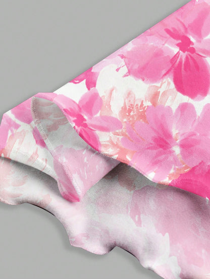 Printed Draped Neck Strap Mini Dress | Sleeveless Boho Slim-Fit A-Line Summer Going-Out Dress