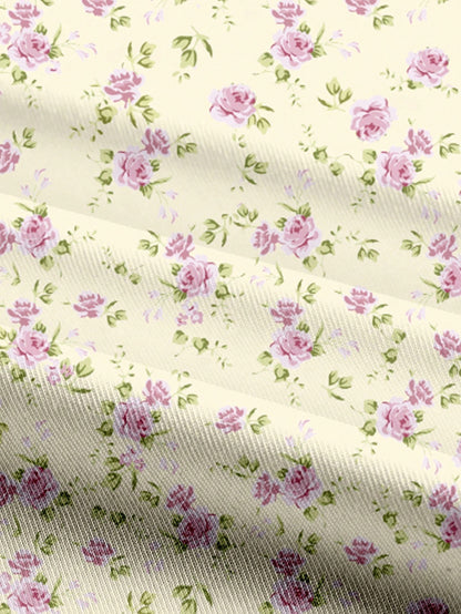 Tie Shoulder Ditsy Floral A-Line Mini Dress | Ruched Waist Pastel Summer Chic Dress