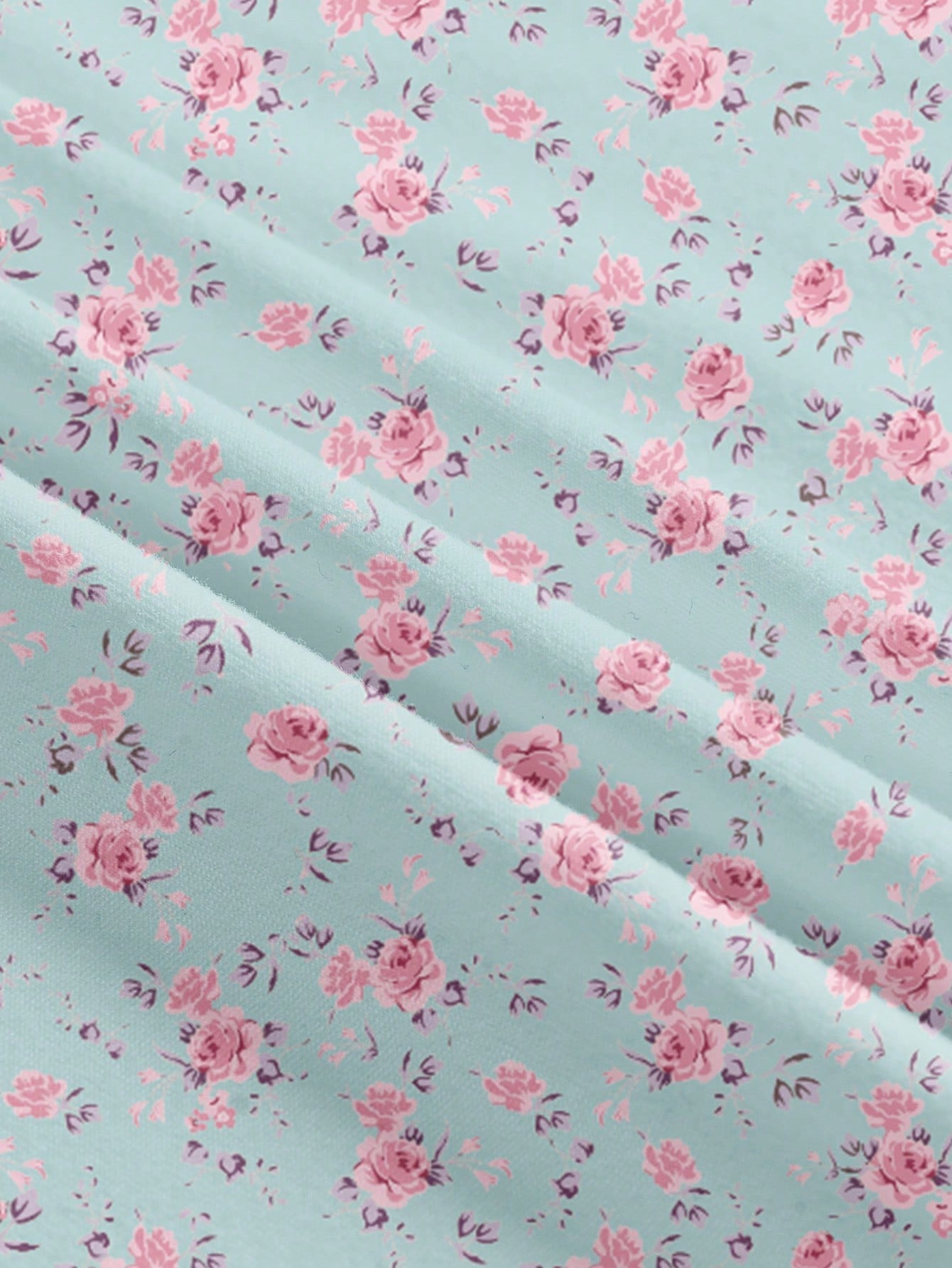 Tie Shoulder Ditsy Floral A-Line Mini Dress | Ruched Waist Pastel Summer Chic Dress