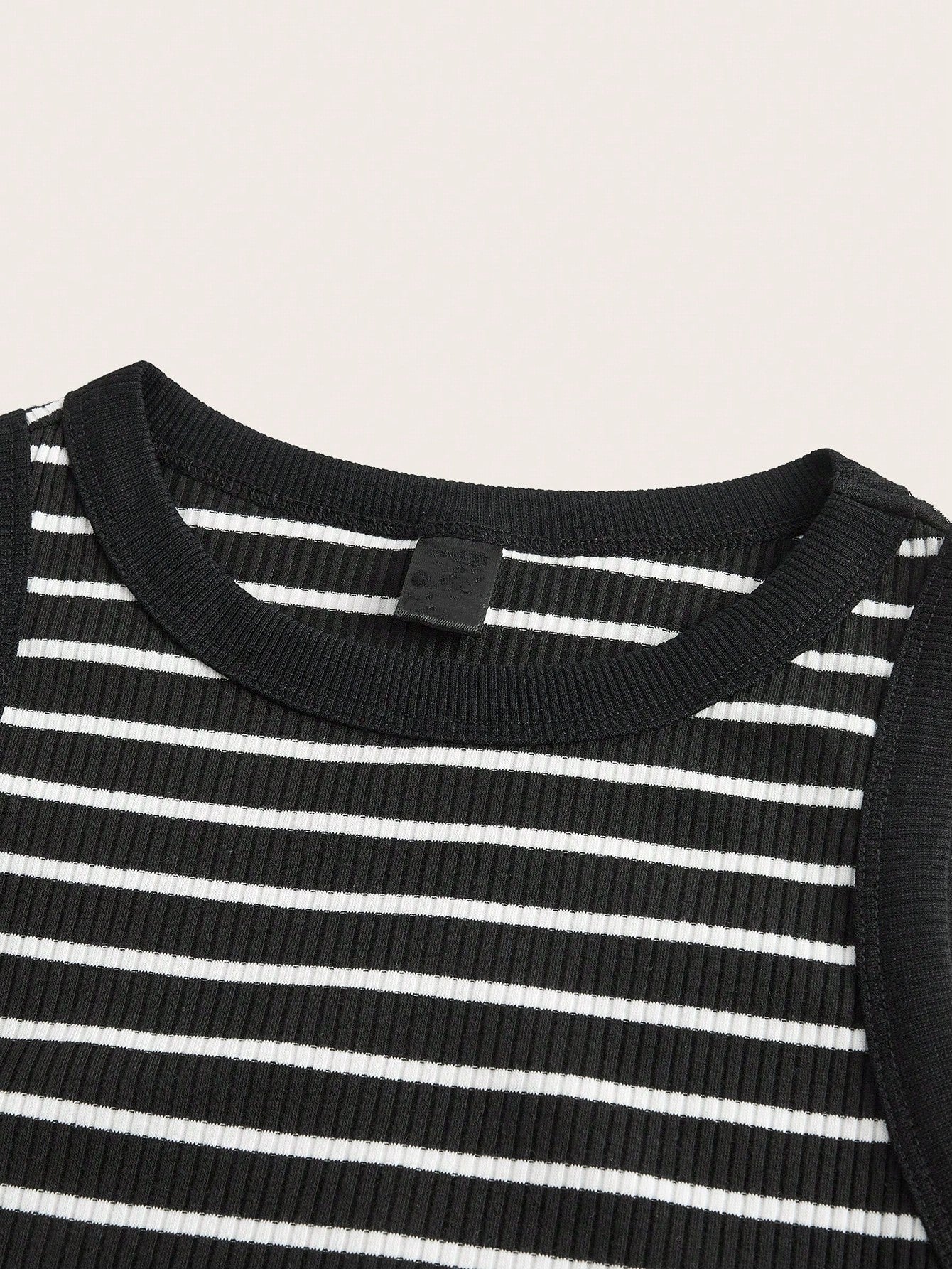 Striped Rib-Knit Bodycon Tank Midi Dress for Women – Casual Slim Fit Sleeveless Everyday Wear