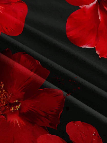 Floral Print Sleeveless Bodycon Midi Dress – Spaghetti Strap Backless Summer Holiday Wear