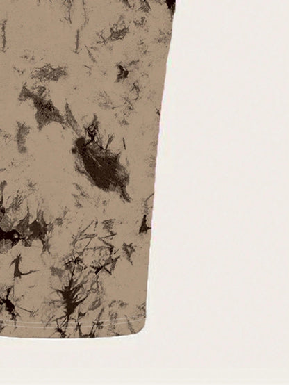 Tie-Dye Spaghetti Strap Bodycon Midi Dress – Minimal Summer Slip Dress