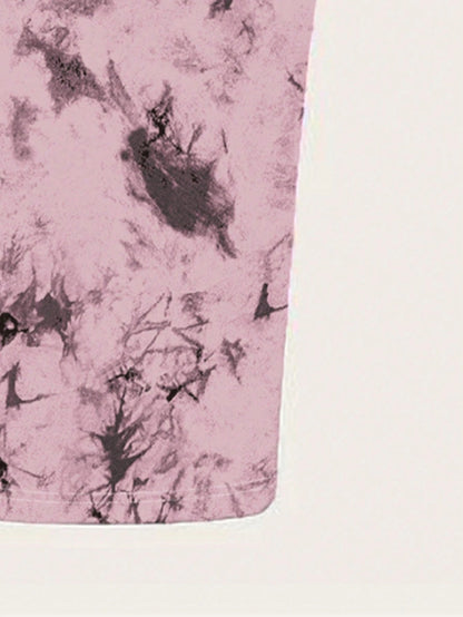 Tie-Dye Spaghetti Strap Bodycon Midi Dress – Minimal Summer Slip Dress