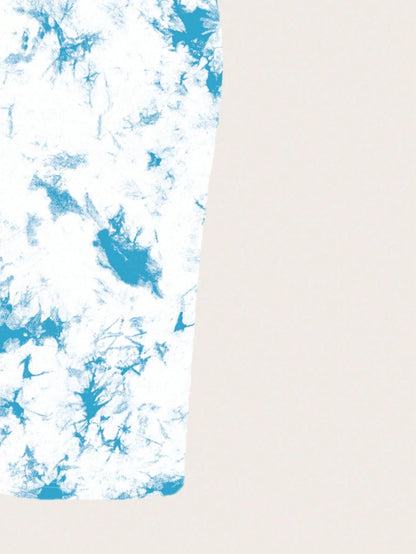 Tie-Dye Spaghetti Strap Bodycon Midi Dress – Minimal Summer Slip Dress