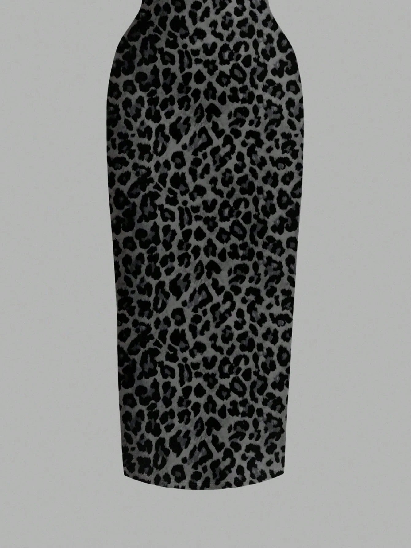 Leopard Print Spaghetti Strap Bodycon Midi Slip Dress – Minimalist Summer Going-Out Style