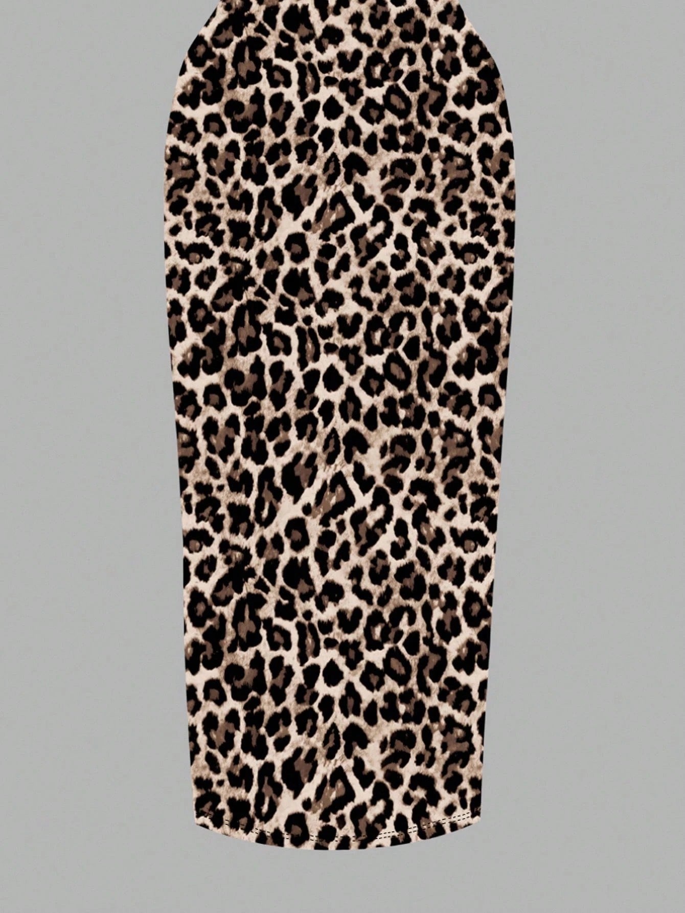 Leopard Print Spaghetti Strap Bodycon Midi Slip Dress – Minimalist Summer Going-Out Style