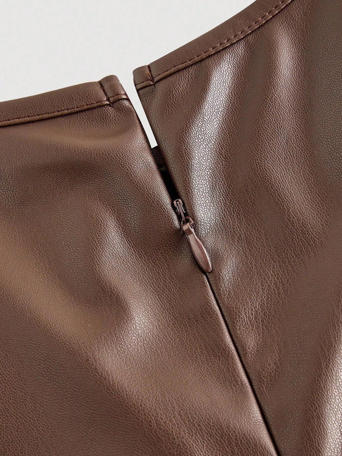Chic PU Leather Midi Bodycon Dress