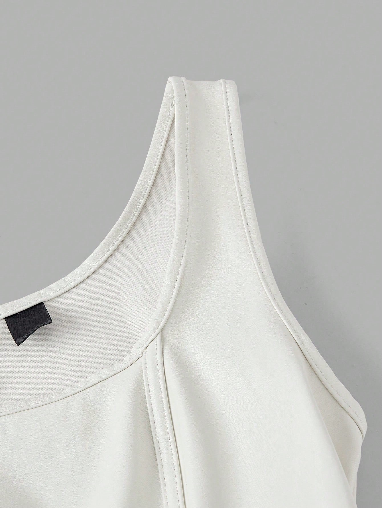 Chic PU Leather Midi Bodycon Dress