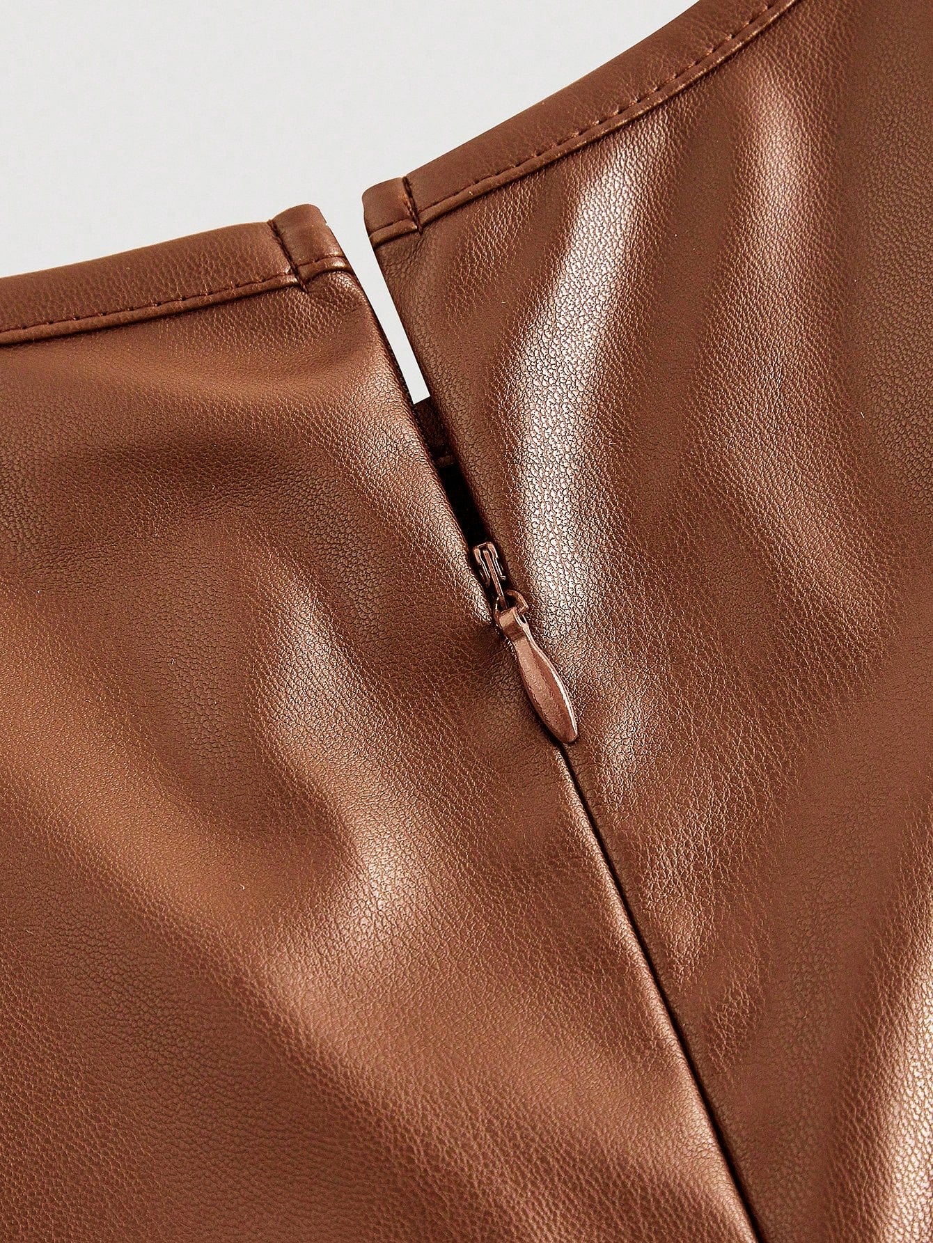 Chic PU Leather Midi Bodycon Dress