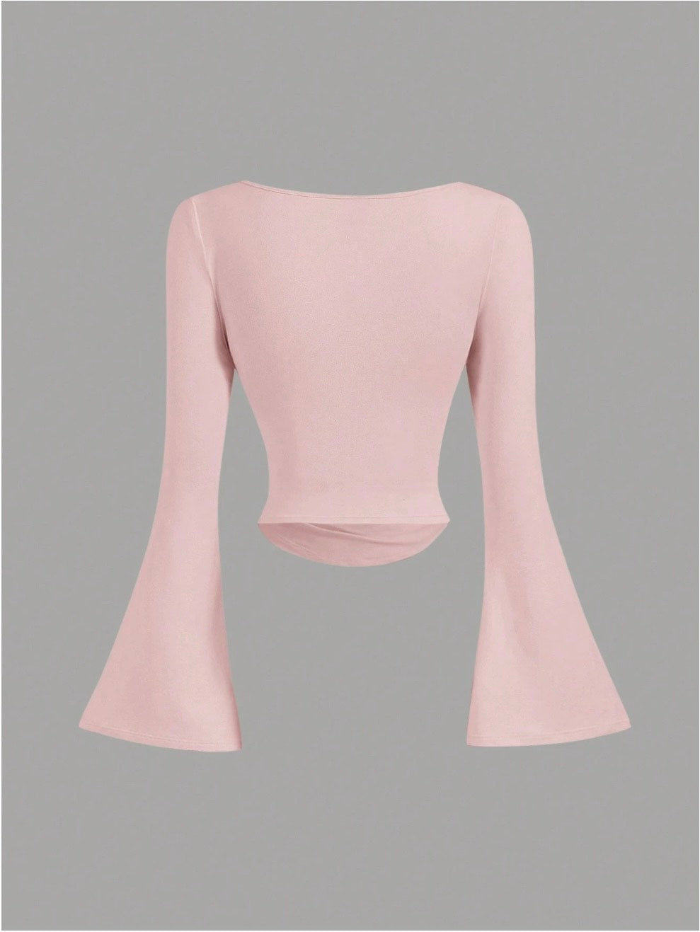 Boat Neck Bell Sleeve Waist Ruched Casual T-Shirt , Bell Sleeve Top