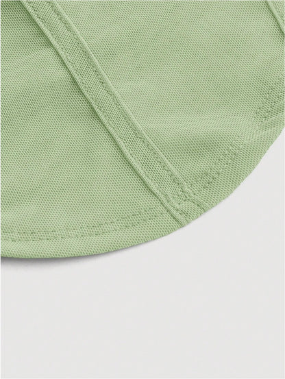 Trendy Solid Ruched Mesh Cami Top for Women – Asymmetrical Backless Bodycon Crop Top
