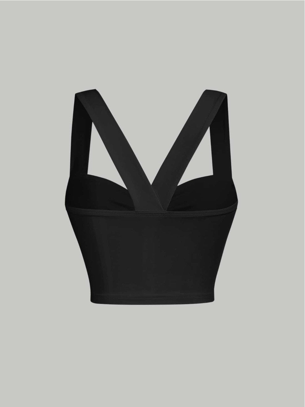 Twist Front Wide Strap Crop Top for Women | Crisscross Cami Summer Top – Stretch Knit Slim Fit