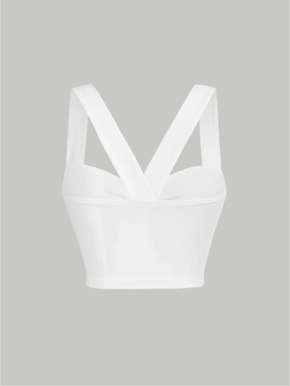 Twist Front Wide Strap Crop Top for Women | Crisscross Cami Summer Top – Stretch Knit Slim Fit