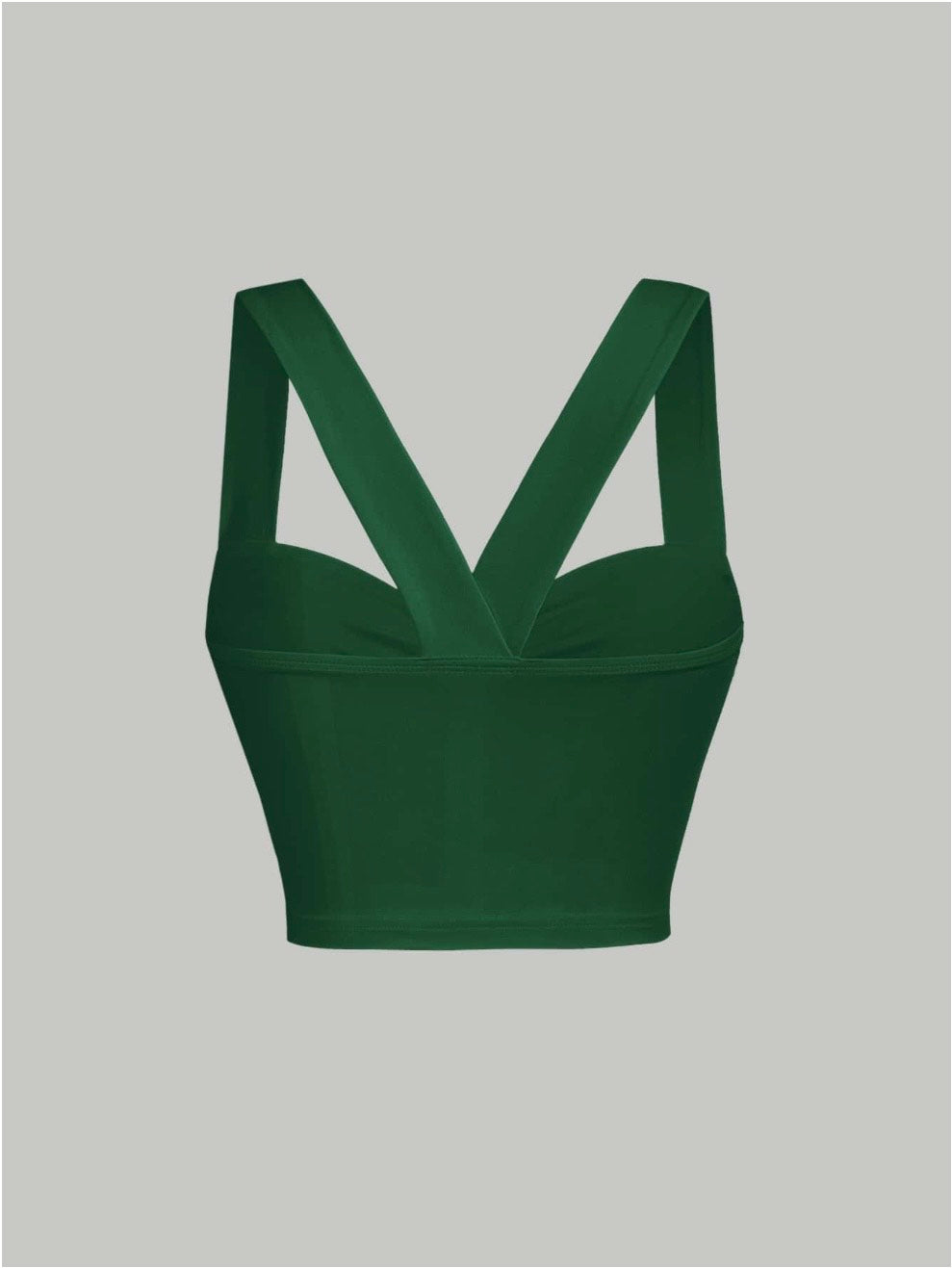 Twist Front Wide Strap Crop Top for Women | Crisscross Cami Summer Top – Stretch Knit Slim Fit
