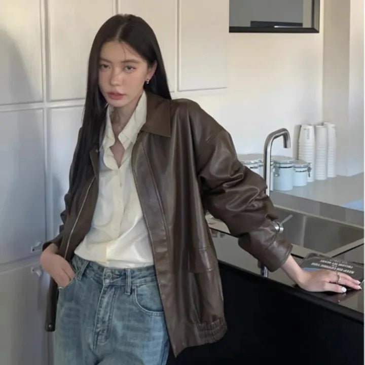 Unisex Faux Leather Jacket