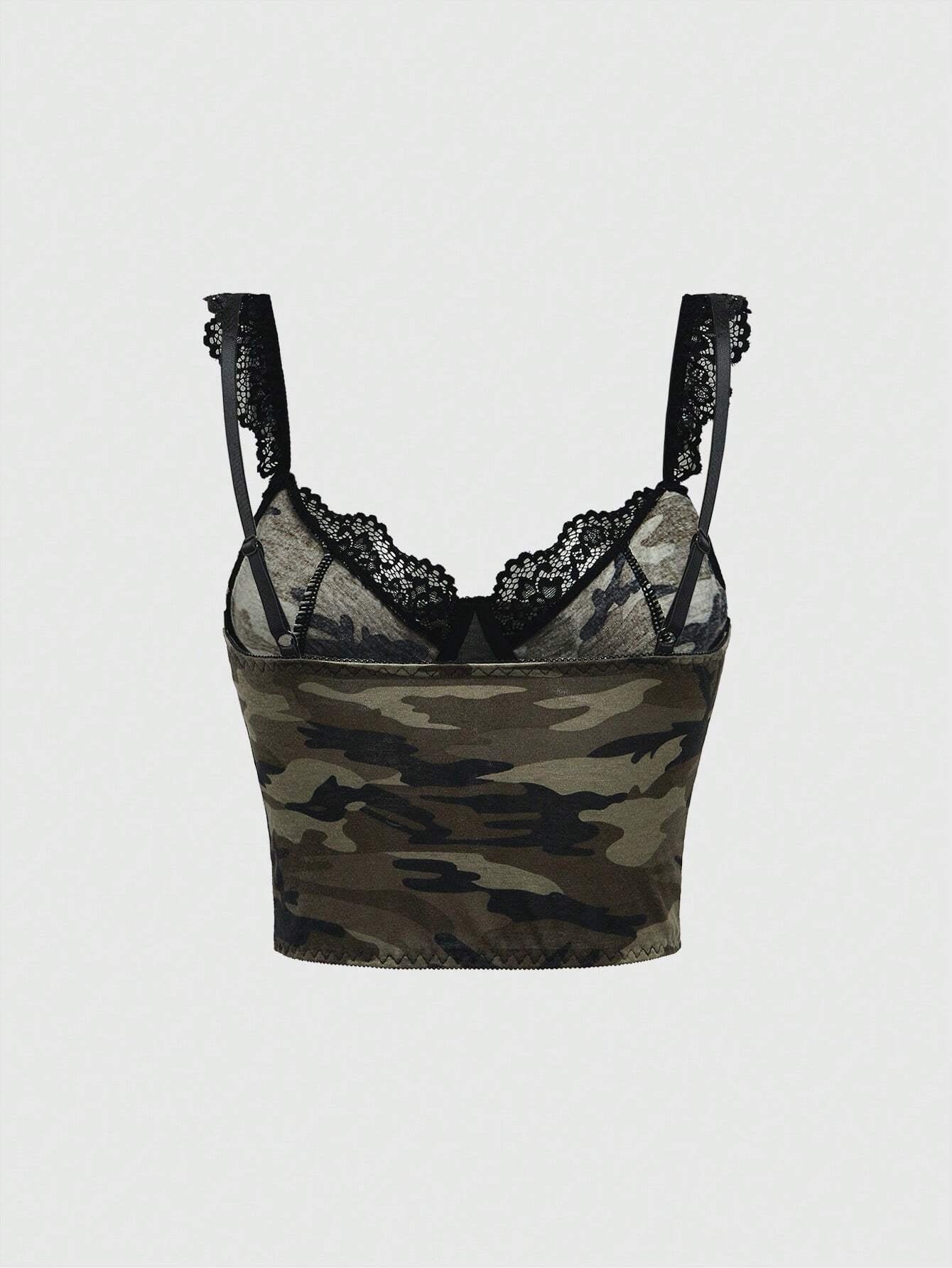 Floral Lace Cross-Strap Cami