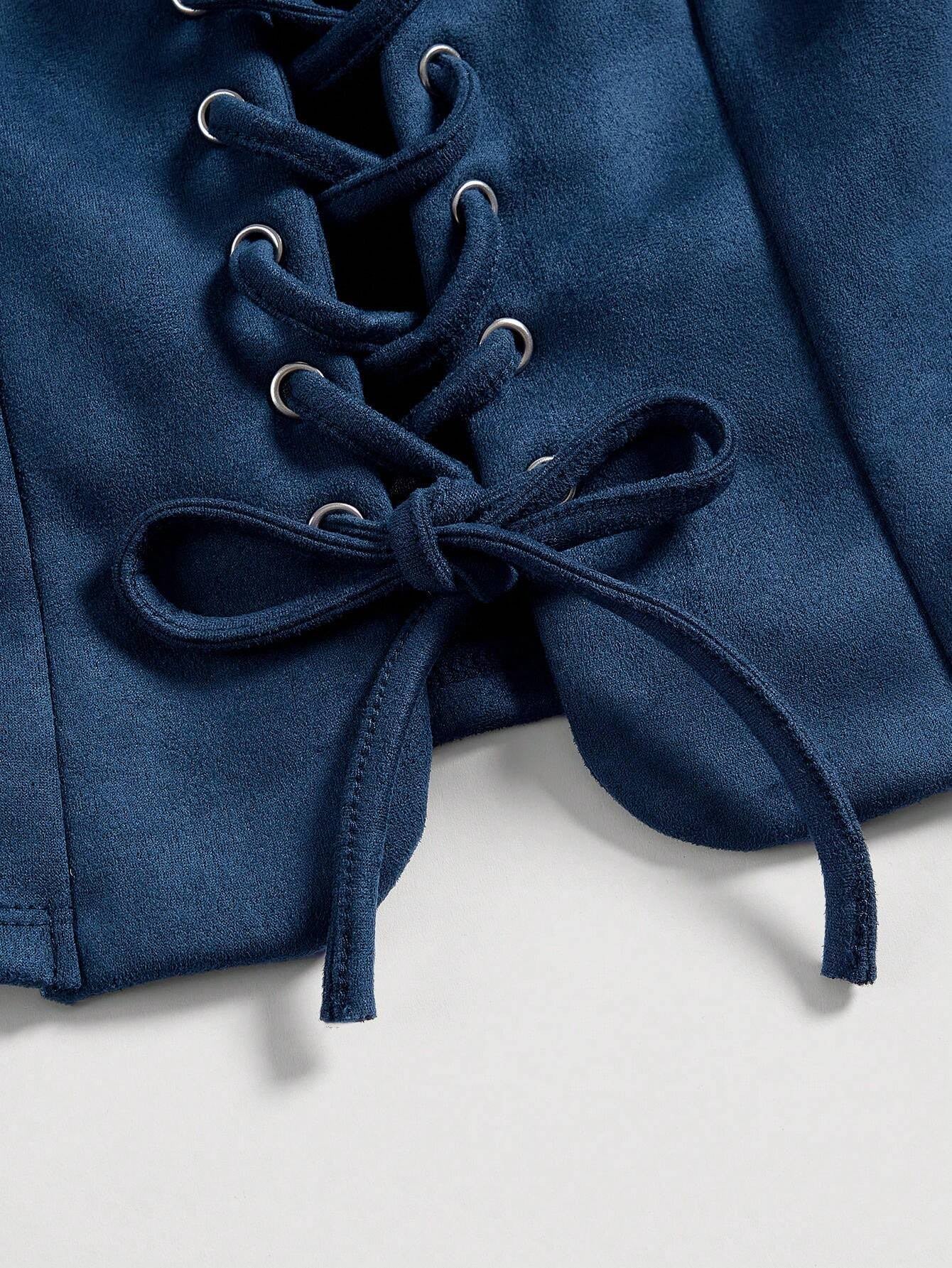 Lace-Up Front Crisscross Tank Top | Slim Fit Scoop & Square Neck Crop Top with Eyelet Detail