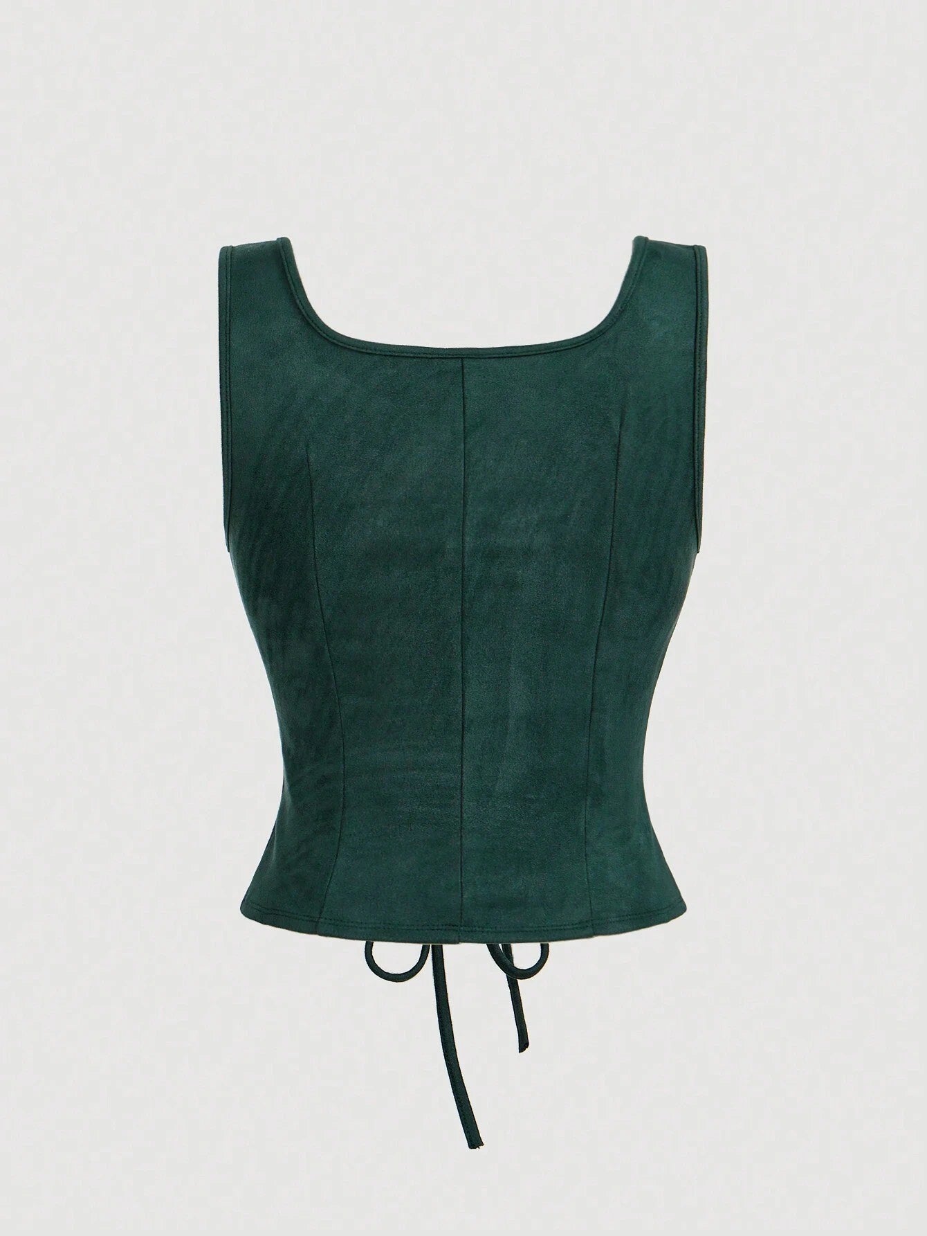 Lace-Up Front Crisscross Tank Top | Slim Fit Scoop & Square Neck Crop Top with Eyelet Detail