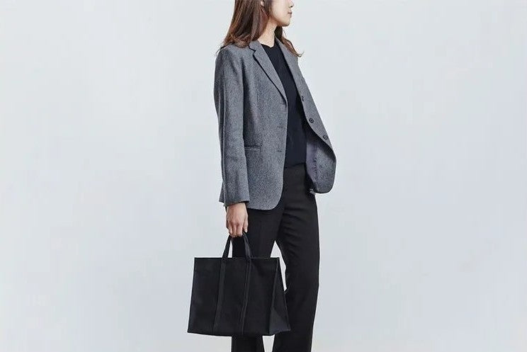 Minimalist Canvas Carryall Tote Bag – Large Work, Laptop & Everyday Shoulder Handbag