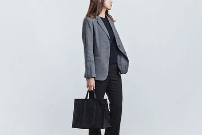 Minimalist Canvas Carryall Tote Bag – Large Work, Laptop & Everyday Shoulder Handbag