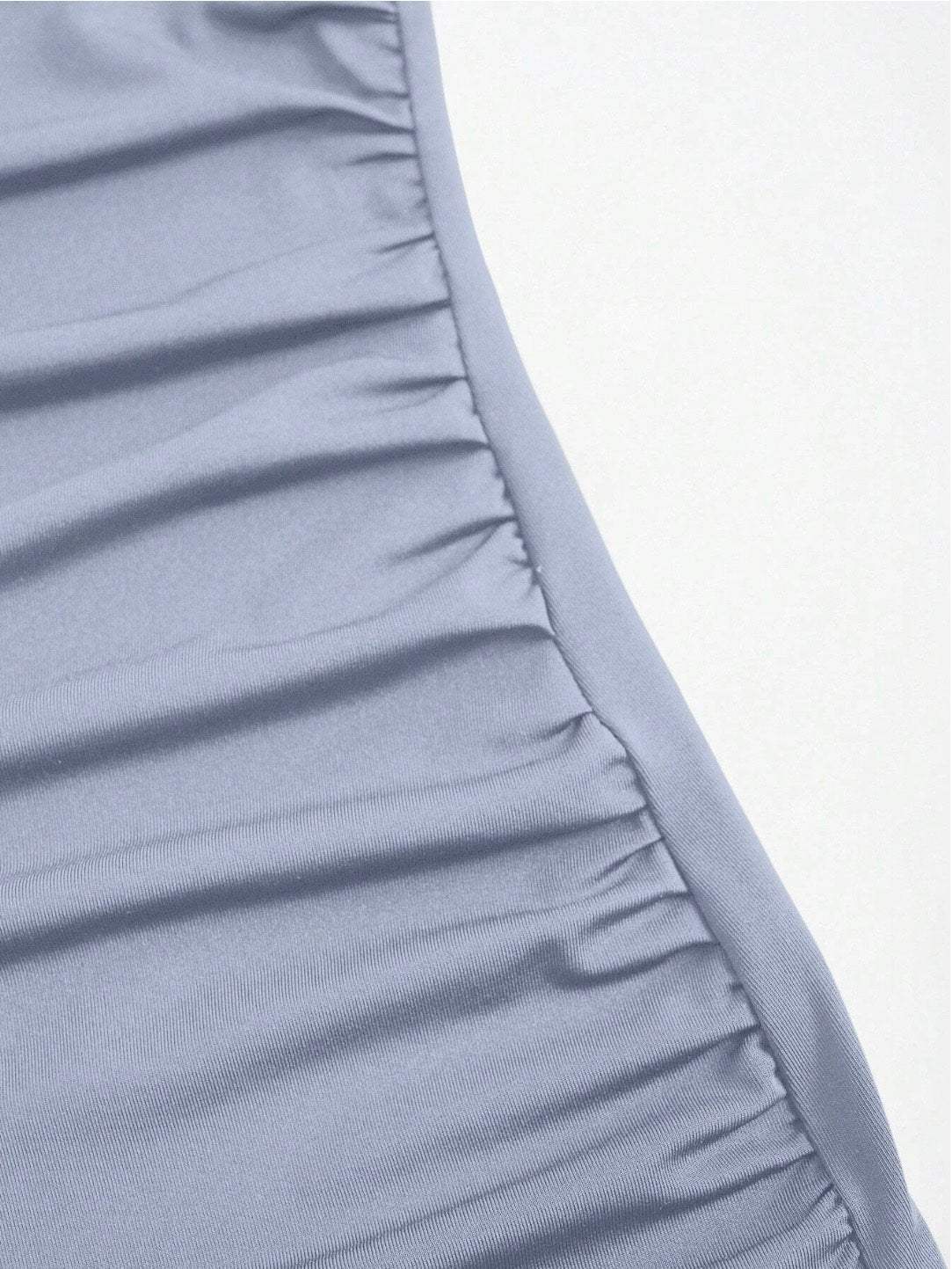 Elegant Pleated Mermaid Cami Maxi Dress – Ruched Backless Slip Dress for Evening & Parties