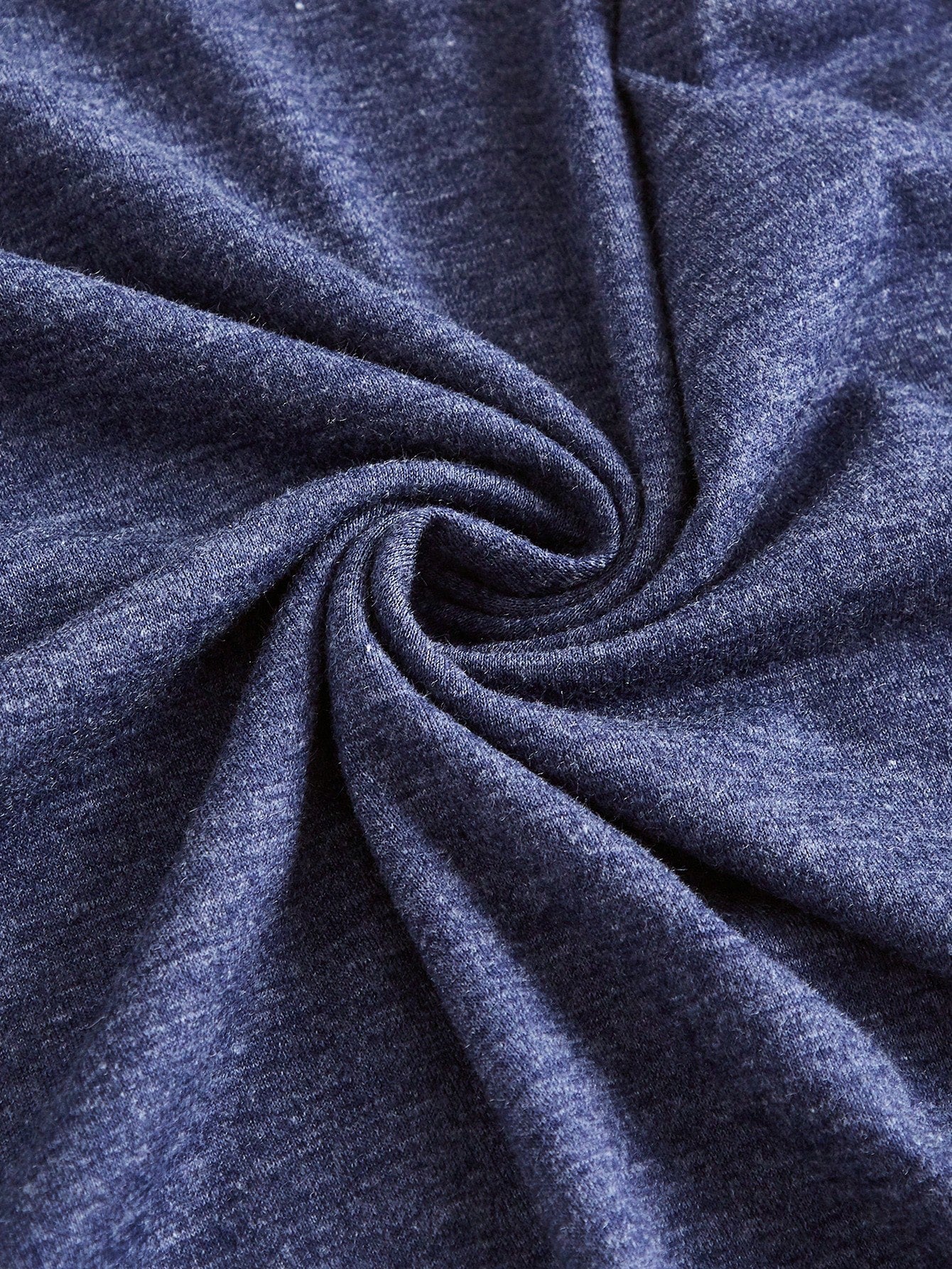 Navy Blue Knot Front Lettuce Trim Mini Dress | V-Neck Half Sleeve2