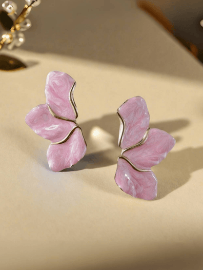 Trendy Metal Leaf Drop Earrings | Stylish Geometric Design for Daily & Party Wear