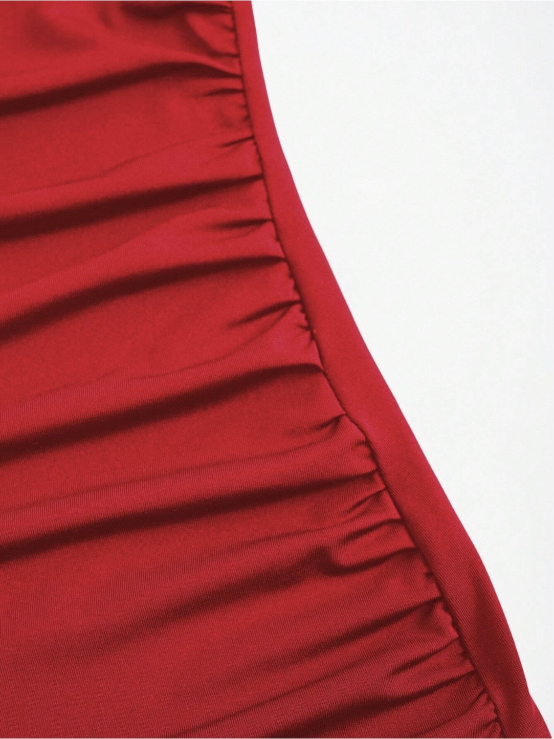 Elegant Pleated Mermaid Cami Maxi Dress – Ruched Backless Slip Dress for Evening & Parties
