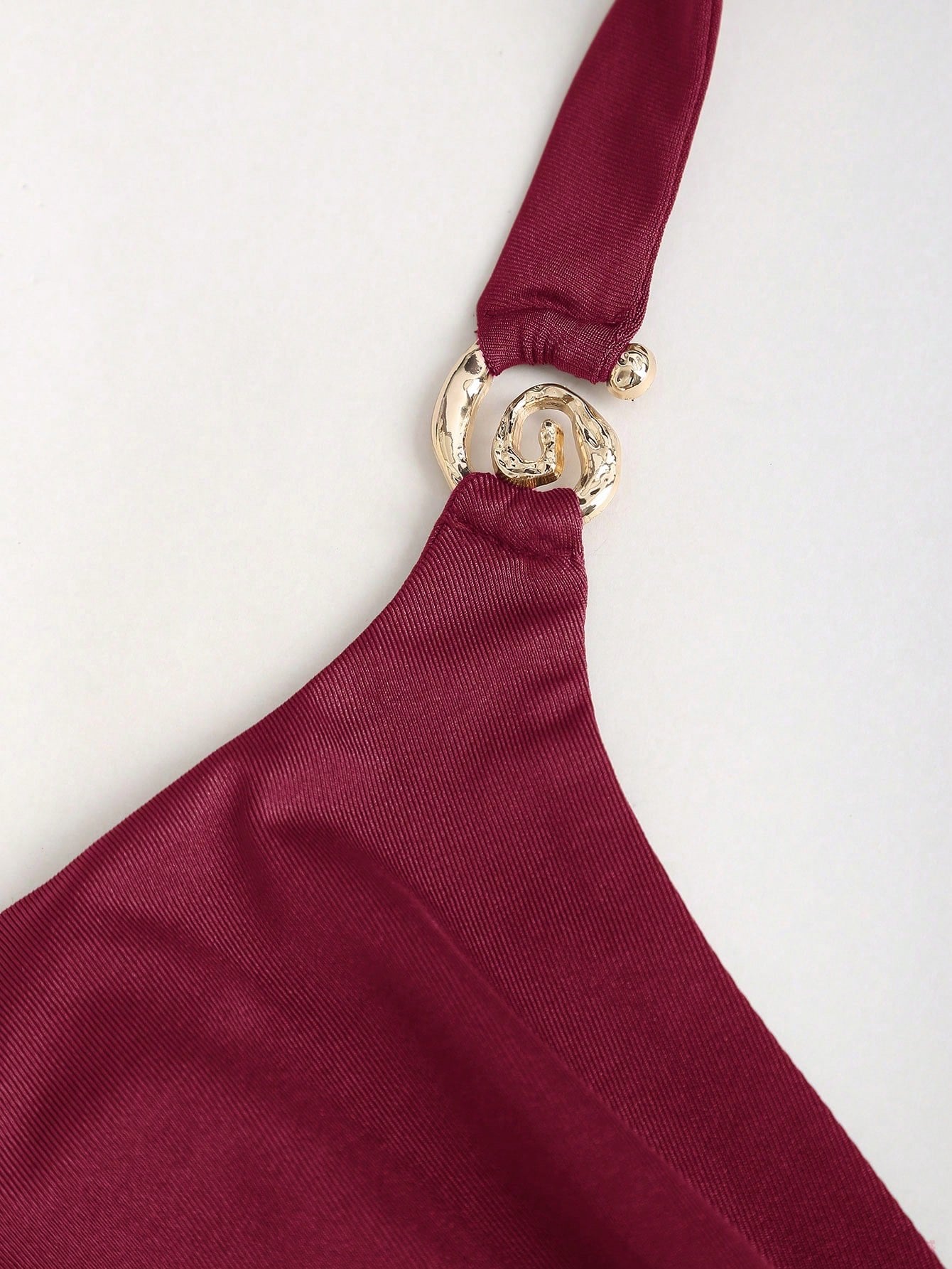 Red spaghetti strap belted long dress with a slim fit vintage silhouette and adjustable straps for women by Fashzeo.