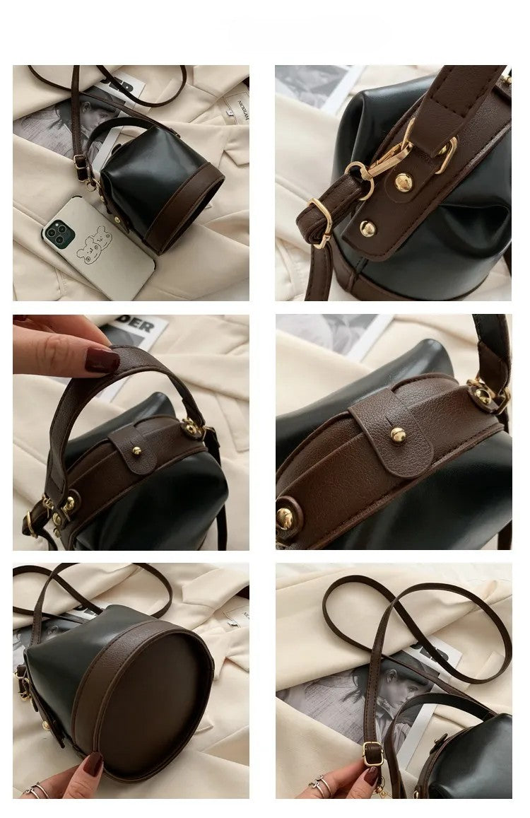 Shoulder & Crossbody Bag –  Casual Handbag in Khaki, Black & Brown