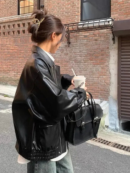 Unisex Faux Leather Jacket