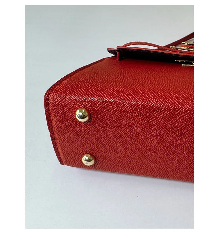 Square Crossbody Bag – Small Shoulder Belt Bag with Zipper & Lock Design