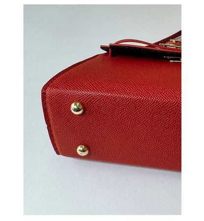 Square Crossbody Bag – Small Shoulder Belt Bag with Zipper & Lock Design