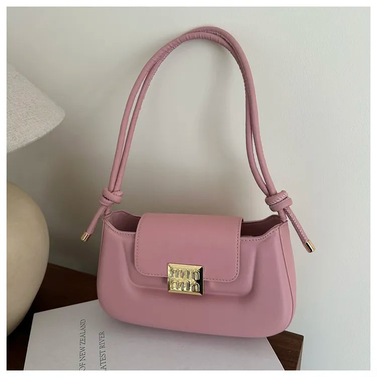 Women’s PU Leather Crossbody & Shoulder Bag – Aesthetic Solid Color Sling Purse for Everyday Use