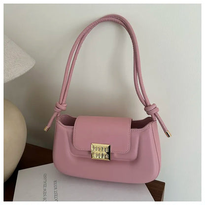 Women’s PU Leather Crossbody & Shoulder Bag – Aesthetic Solid Color Sling Purse for Everyday Use