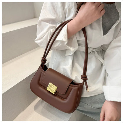 Women’s PU Leather Crossbody & Shoulder Bag – Aesthetic Solid Color Sling Purse for Everyday Use